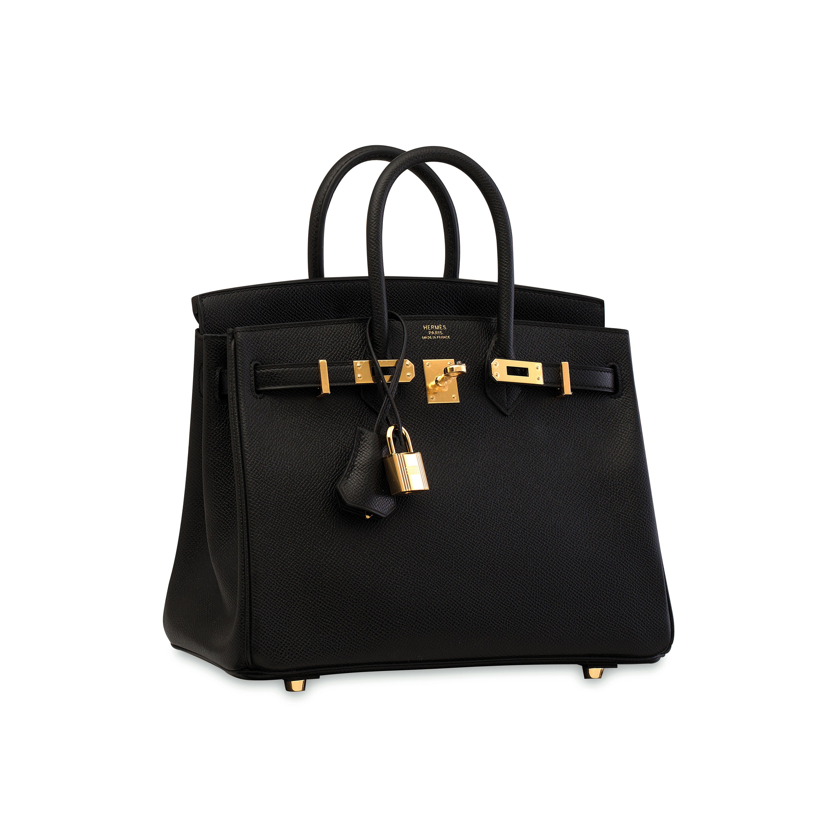 REAL 1:1 HAND-STITCHED HERMES KELLY 25 EPSOM BLACK PHW AND Horse