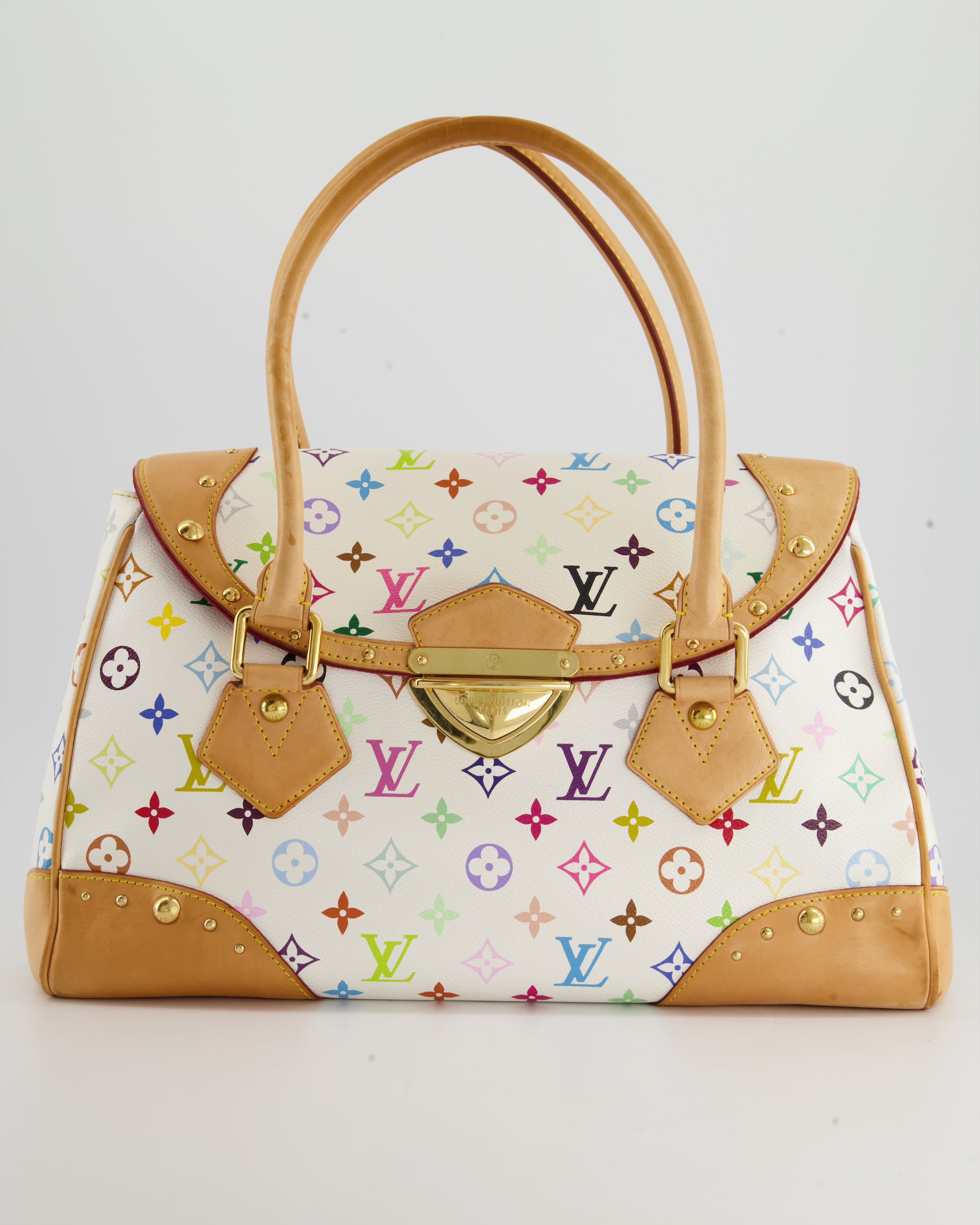 Louis Vuitton Multicolour Murakami Beverly GM Bag with Gold
