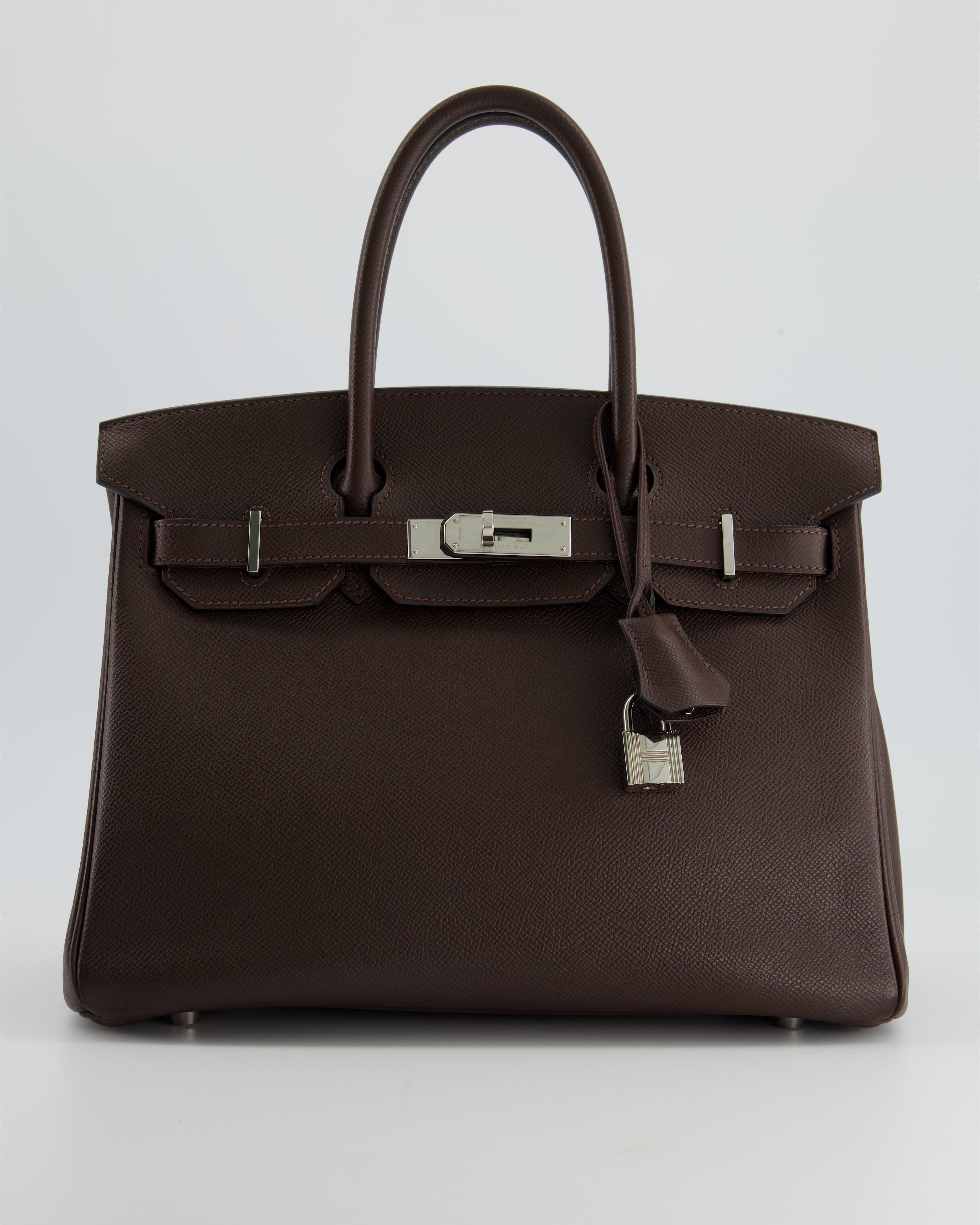 Hermes Birkin 30 Toffee Tan Camel Epsom Leather Palladium Hardware