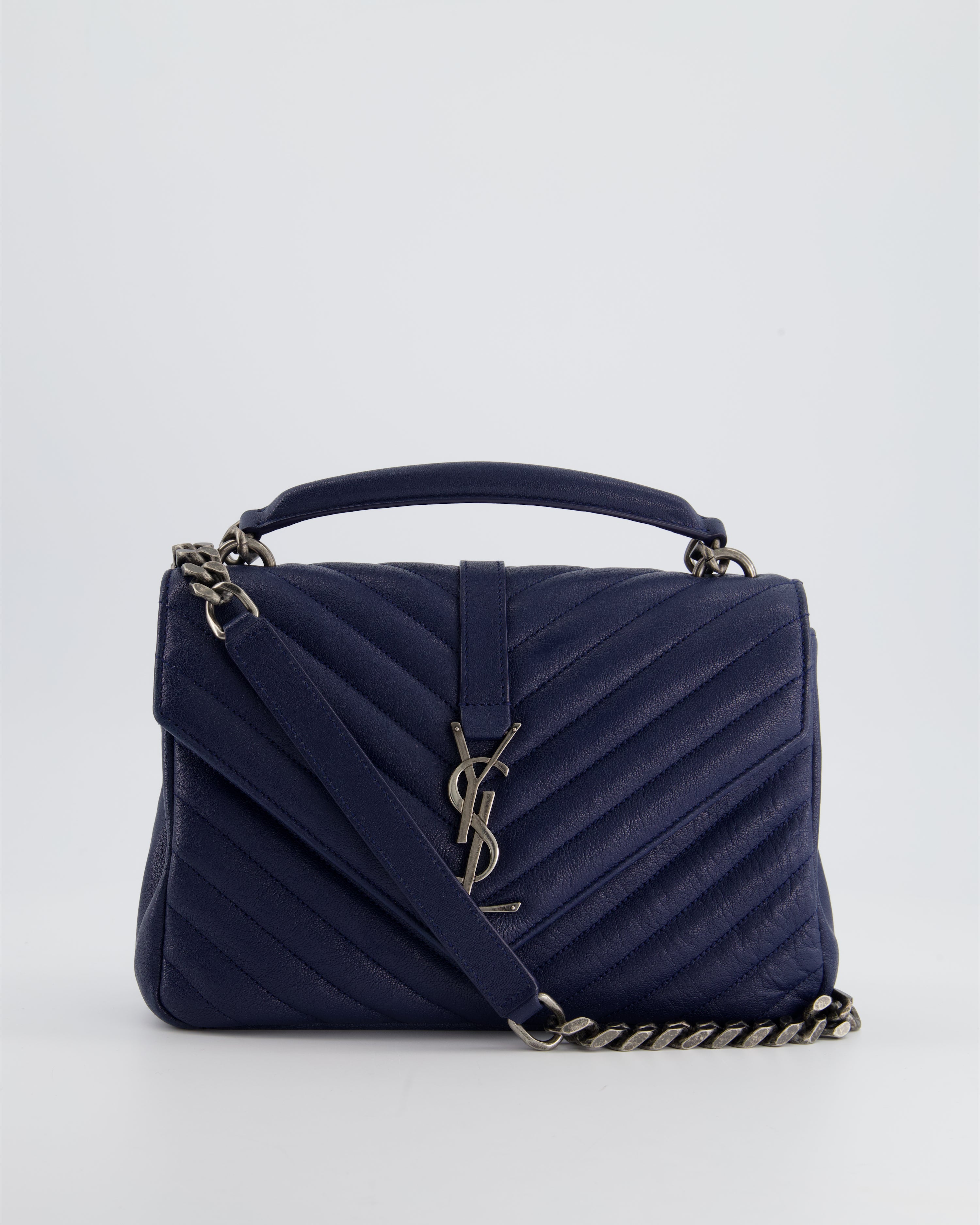 Ysl college bag blue hot sale