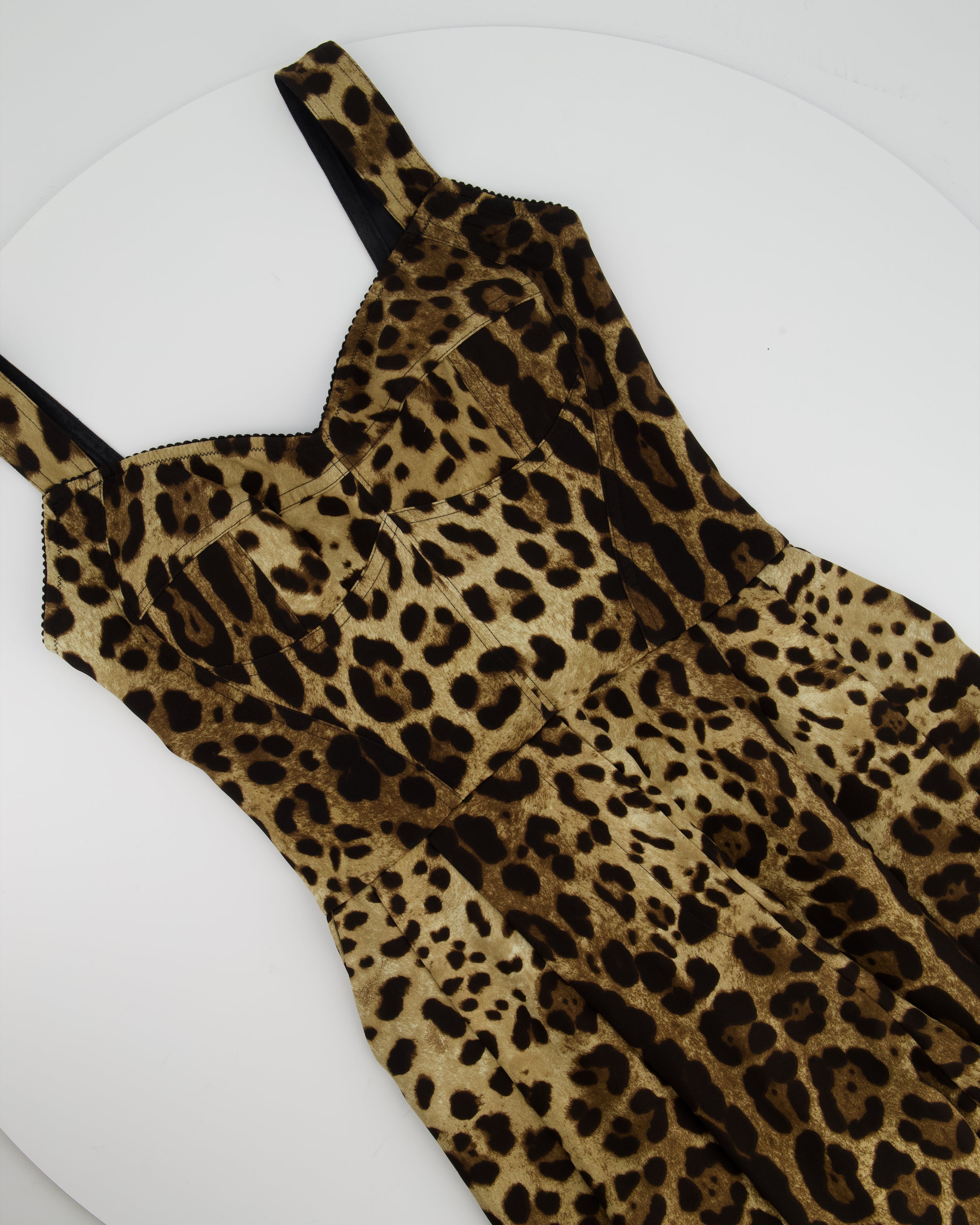 Dolce & Gabbana Leopard Print Silk Jumpsuit Size IT 38 (UK 6 