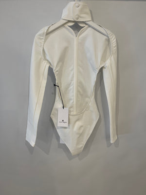 Courrèges White Long-Sleeve Backless Bodysuit Size FR 34 (UK 6) RRP £500