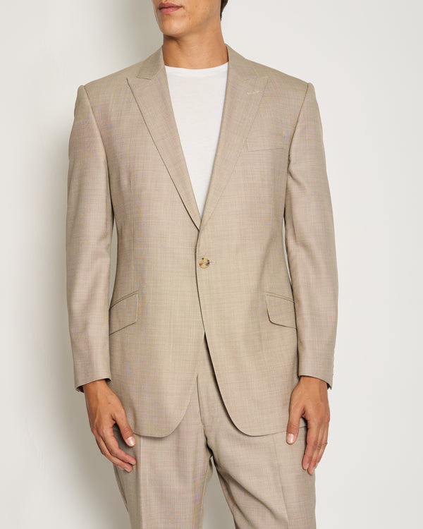 Richard James Light Beige Jacket and Trouser Menswear Suit Size 44R