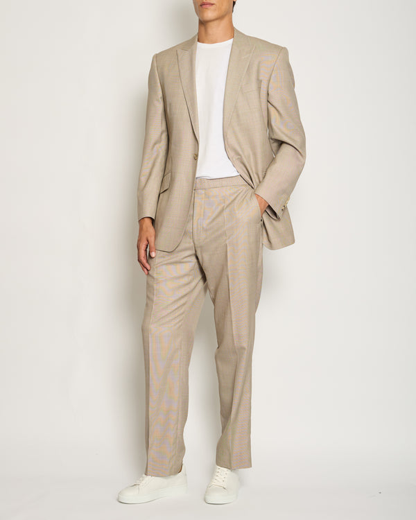 Richard James Light Beige Jacket and Trouser Menswear Suit Size 44R