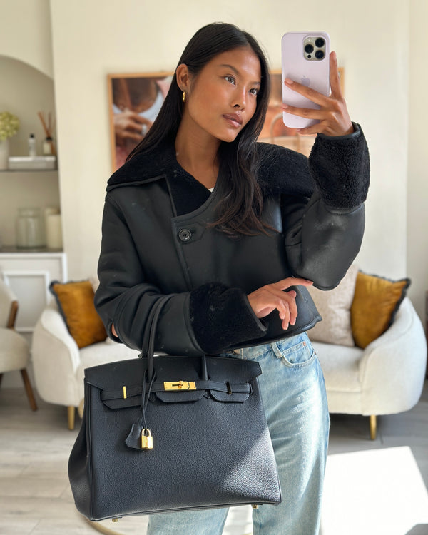 Hermès Birkin 35cm Bag in Black Togo Leather with Gold Hardware