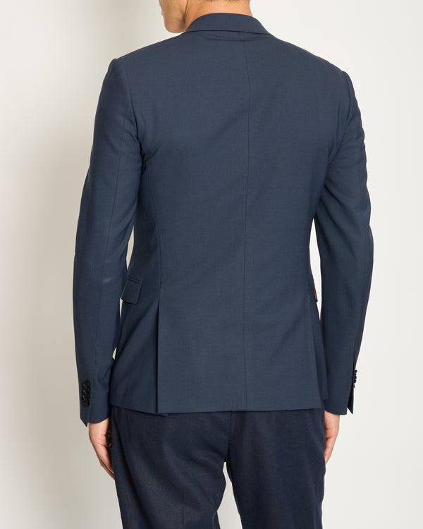 Valentino Menswear Navy Tailored Blazer with Red Interior Size IT 44 (UK 34)