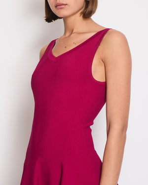 Alaïa Fuchsia Pink Sleeveless Skater Dress Size FR 38 (UK 10)