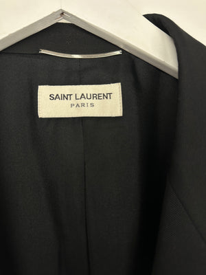 Saint Laurent Black Menswear Suit Single Button Blazer FR 52 (UK 42)