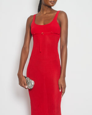 Jacquemus Red La Robe Maille Maxi Dress Size FR 36 (UK 8)