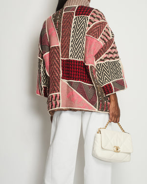 Missoni Pink Patchwork Knitted Jacket Size S (UK 8)