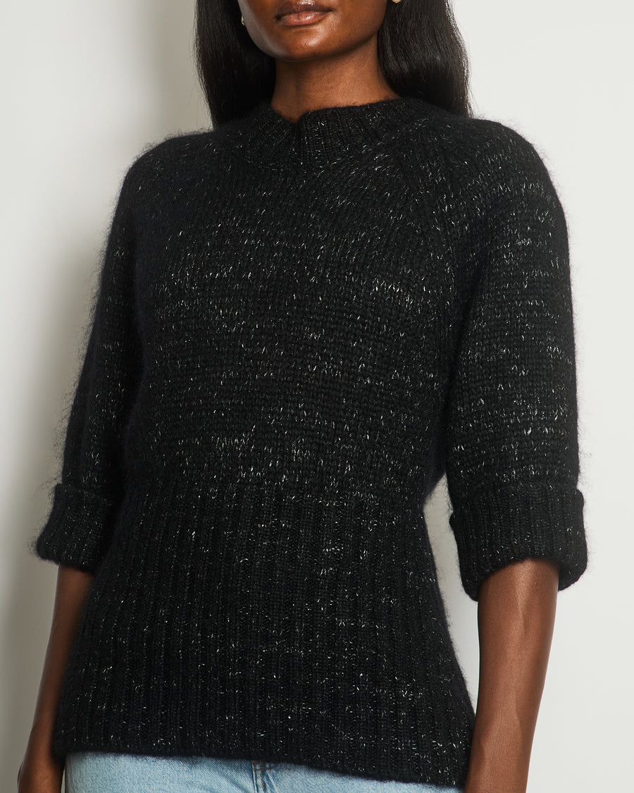 Chanel Black Quarter Sleeve Cashmere Jumper Size FR 40 (UK 12)