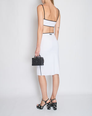 Miu Miu White Bralette with Matching Skirt Set Size IT 42 (UK 10)