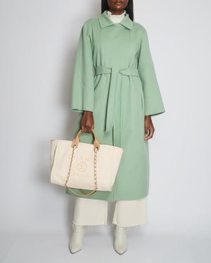 Max Mara Mint Green Cashmere Coat with Belt Size IT 40-42 (UK 8-10)