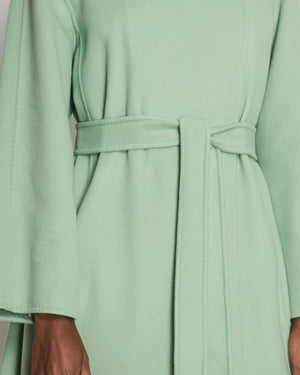 Max Mara Mint Green Cashmere Coat with Belt Size IT 40-42 (UK 8-10)