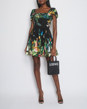 Dolce & Gabbana Black Sleeveless Mini Dress with Butterflies and Birds Print Details Size IT 42 (UK 10)