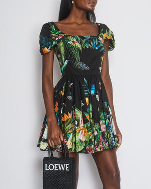 Dolce & Gabbana Black Sleeveless Mini Dress with Butterflies and Birds Print Details Size IT 42 (UK 10)