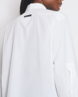 Prada White Oversized Shirt with Tie Detail Size IT 40 (UK 8)