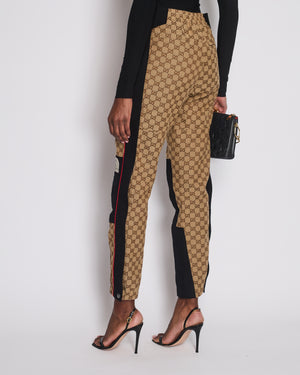 Gucci X The North Face Brown and Black Monogram Trousers with Logo IT 36 (UK 4)