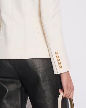 Balmain Ivory Double Breasted Blazer Size FR 38 (UK 10)