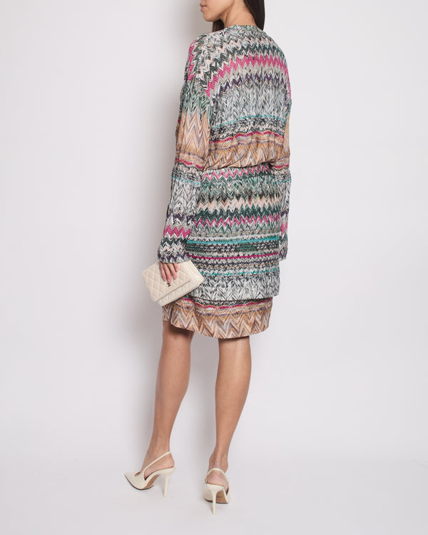 Missoni Multi-Colour Mini Dress and Belted Cardigan Set Size IT 42 (UK 10) and Size IT 38 (UK 6)IEN