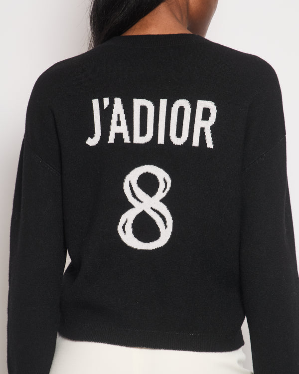 Christian Dior Black J'adore 8 Long Sleeve Jumper Size FR 34 (UK 6)