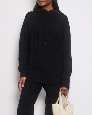 Hermès Black Wool H Knit Hoodie and Trousers Set Size FR 34/36 (UK 6/8)