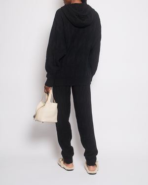 Hermès Black Wool H Knit Hoodie and Trousers Set Size FR 34/36 (UK 6/8)