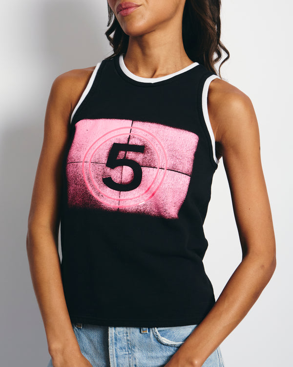 Chanel Black and Pink No5 Tank Top Size FR 34 (UK 6)