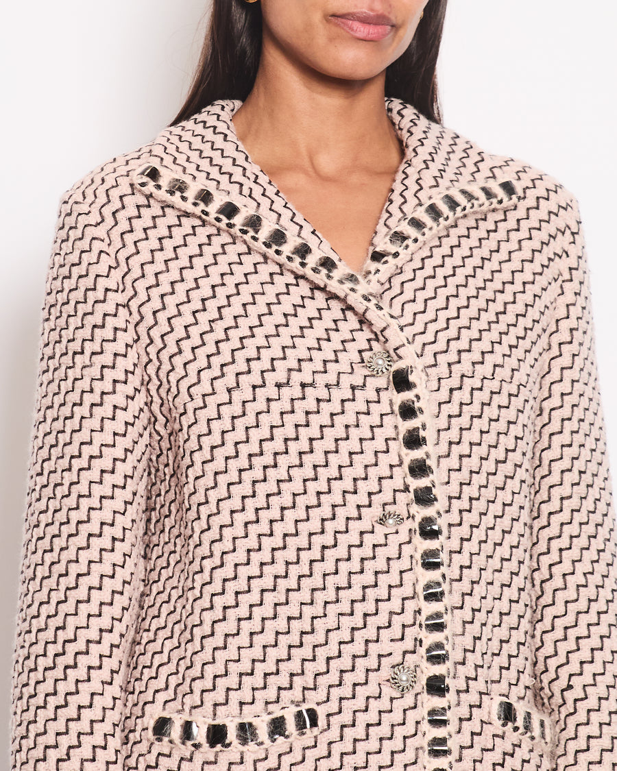 Chanel Paris / Rome Tweed and Lace Jacket with CC Button Detail Size FR 40 UK 12)