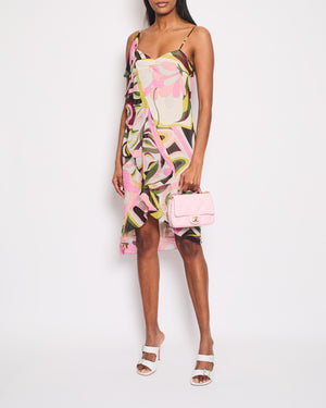 Emilio Pucci Pink Printed Chiffon Midi Dress IT 42 (UK 10)