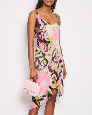 Emilio Pucci Pink Printed Chiffon Midi Dress IT 42 (UK 10)