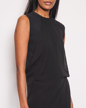 Maison Margiela Black Sleeveless Midi Dress Size IT 42 (UK 10)