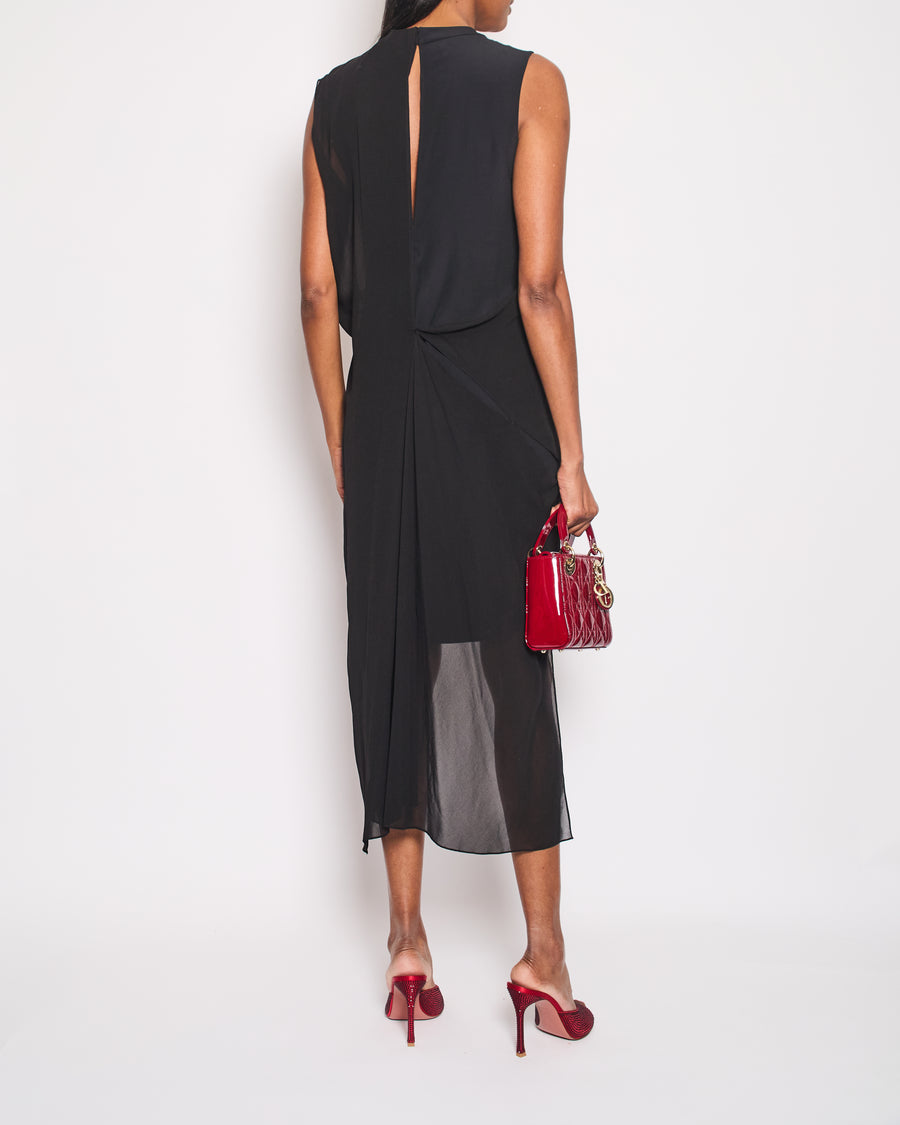 Maison Margiela Black Sleeveless Midi Dress Size IT 42 (UK 10)