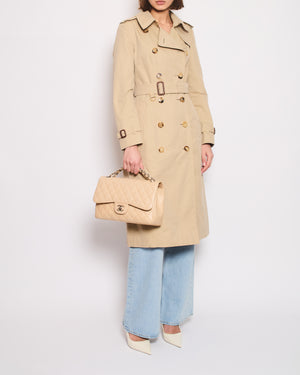 Burberry Beige "The Chelsea" Double Breasted Trench Coat Size IT 42 (UK 10)