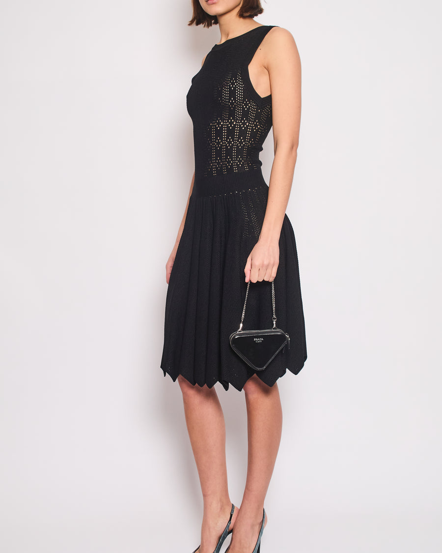 Alaïa Black Sleeveless Skater Dress Size FR 36 (UK 8)