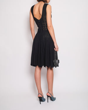 Alaïa Black Sleeveless Skater Dress Size FR 36 (UK 8)