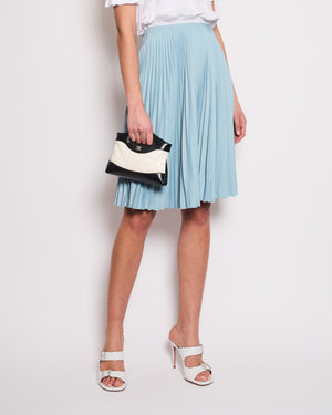 Prada Pastel Blue Pleated Midi Skirt Size IT 40 (UK 8)