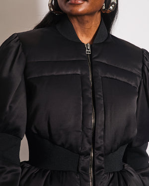 Tom Ford Black Padded Jacket with Waist and Sleeve Details Size IT 44 (UK 12)