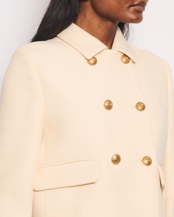 Christian Dior Cream Wool Jacket with Gold Buttons Detail Size FR 40 (UK 12)