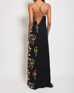 Borgo De Noir Black Floral Maxi Dress Size UK 6