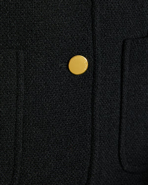 Gucci Black Jacket with Gold Logo Buttons Size IT 38 (UK 6)