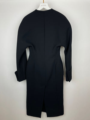 Jacquemus Black Les Sculptures Tailored Long Sleeve Coat FR 32 (UK 4)