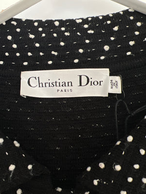 Christian Dior Black Knitted Button Down Jacket Size FR 36 (UK 8)