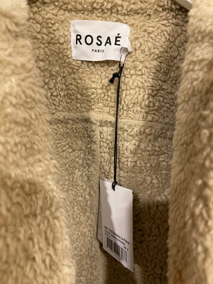 Rosaé Brown Suede Jacket Coat with Shearling Detail Size FR 36 (UK 8) RRP £450