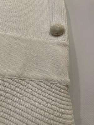 Chanel White Sleeveless Mini Dress with CC Button Detail Size FR 40 (UK 12)