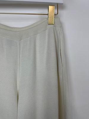 Loro Piana White Silk Blend Wide Leg Trousers IT 42 (UK 10)