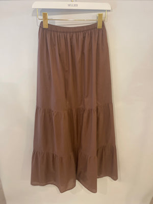 Faithfull The Brand Brown Crop Top and Skirt Set Size S (UK 8)