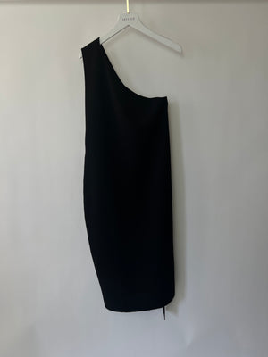 Bottega Spring 2020 Black Knitted One Shoulder Dress Size IT 40 (UK 8)