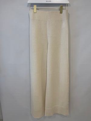 Camilla and Marc Cream Wool Trousers, Jumper and Scarf Set FR 36 (UK 8) RRP £1,150