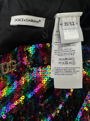 Dolce & Gabbana Multi-Colour Sequin Mini Skirt Size XS (UK 4-6)